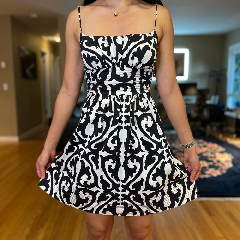 Structured Spaghetti Strap Empire Bust Cotton Dre… - image 3